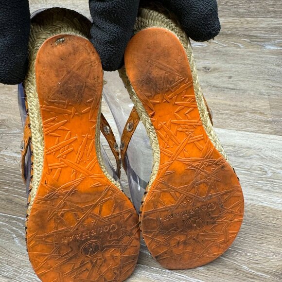 Cole Haan Leather Flip Flops Women's Size 6 - Picture 4 of 6